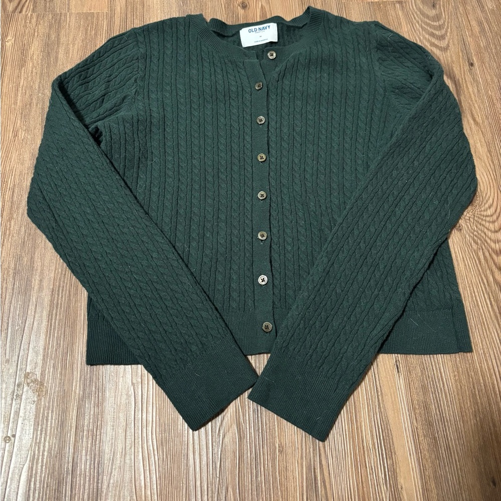Old Navy Women's Dark Green Cardigan